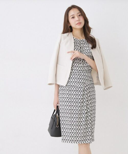 COUP DE CHANCE / クードシャンス スカート | 【手洗い可／日本製／セットアップ可】幾何柄タイトスカート | 詳細3