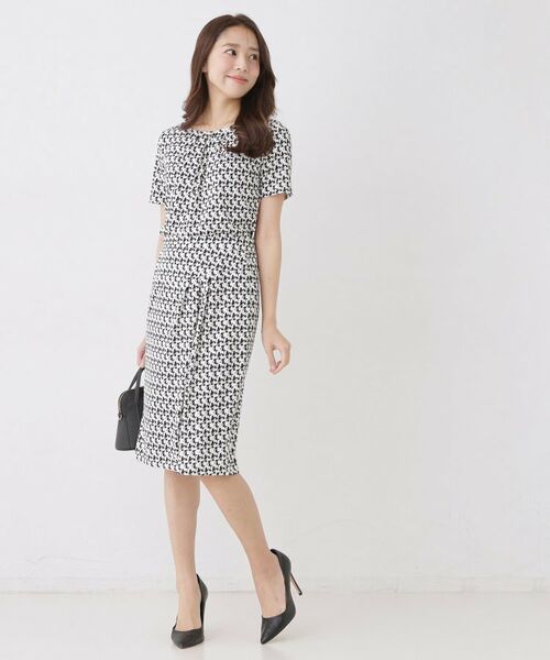 COUP DE CHANCE / クードシャンス スカート | 【手洗い可／日本製／セットアップ可】幾何柄タイトスカート | 詳細5