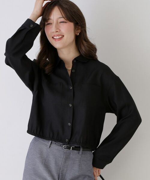 COUP DE CHANCE / クードシャンス シャツ・ブラウス | 【手洗い可】クロップドシャツ | 詳細10