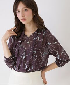COUP DE CHANCE / クードシャンス シャツ・ブラウス | 【手洗い可】シアーローン花柄ブラウス