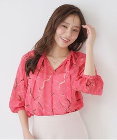 COUP DE CHANCE / クードシャンス シャツ・ブラウス | 【手洗い可】シアーローン花柄ブラウス