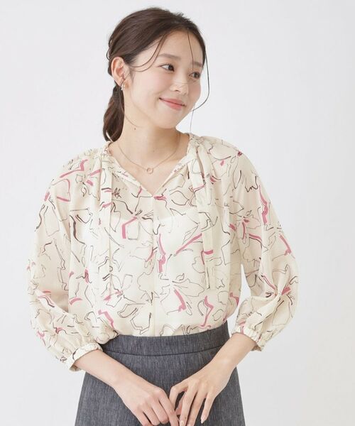 COUP DE CHANCE / クードシャンス シャツ・ブラウス | 【手洗い可】シアーローン花柄ブラウス | 詳細1