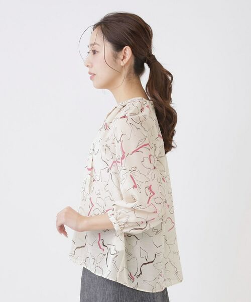 COUP DE CHANCE / クードシャンス シャツ・ブラウス | 【手洗い可】シアーローン花柄ブラウス | 詳細13