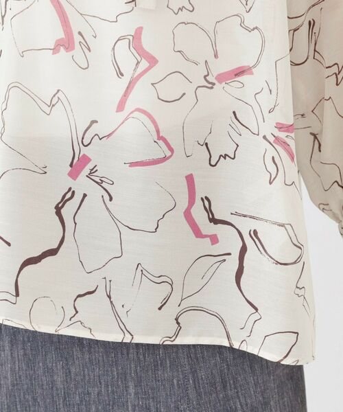 COUP DE CHANCE / クードシャンス シャツ・ブラウス | 【手洗い可】シアーローン花柄ブラウス | 詳細18