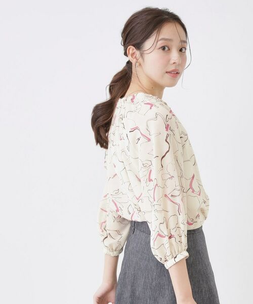 COUP DE CHANCE / クードシャンス シャツ・ブラウス | 【手洗い可】シアーローン花柄ブラウス | 詳細2