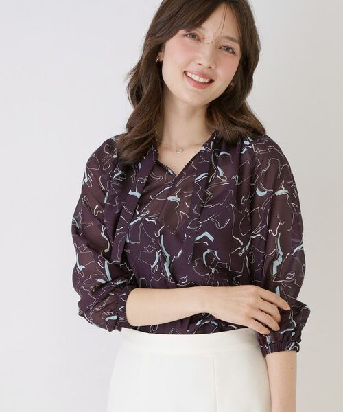 COUP DE CHANCE / クードシャンス シャツ・ブラウス | 【手洗い可】シアーローン花柄ブラウス | 詳細8