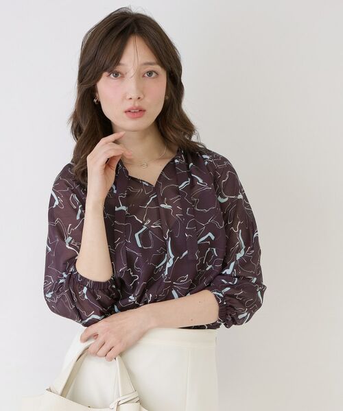 COUP DE CHANCE / クードシャンス シャツ・ブラウス | 【手洗い可】シアーローン花柄ブラウス | 詳細9