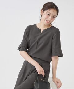 COUP DE CHANCE / クードシャンス シャツ・ブラウス | 【手洗い可／日本製／セットアップ可／清涼感】キーネックブラウス