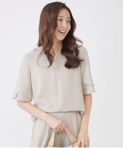 COUP DE CHANCE / クードシャンス シャツ・ブラウス | 【手洗い可／日本製／セットアップ可／清涼感】キーネックブラウス