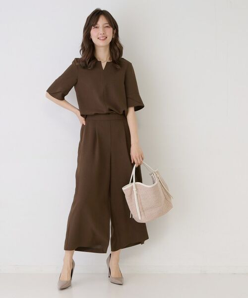 COUP DE CHANCE / クードシャンス シャツ・ブラウス | 【手洗い可／日本製／セットアップ可／清涼感】キーネックブラウス | 詳細11