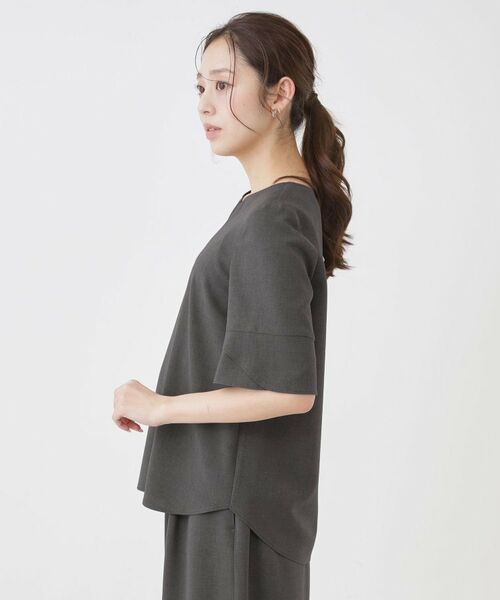 COUP DE CHANCE / クードシャンス シャツ・ブラウス | 【手洗い可／日本製／セットアップ可／清涼感】キーネックブラウス | 詳細14