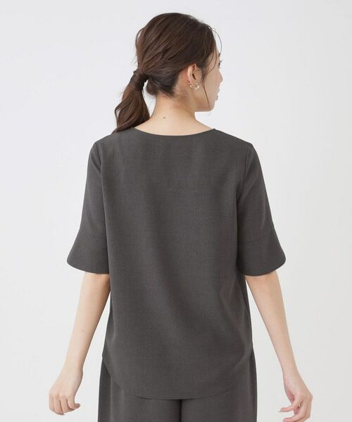 COUP DE CHANCE / クードシャンス シャツ・ブラウス | 【手洗い可／日本製／セットアップ可／清涼感】キーネックブラウス | 詳細15