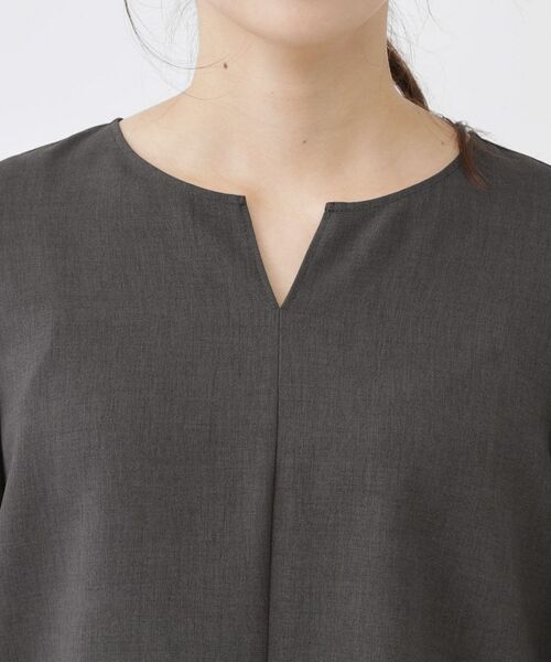COUP DE CHANCE / クードシャンス シャツ・ブラウス | 【手洗い可／日本製／セットアップ可／清涼感】キーネックブラウス | 詳細16