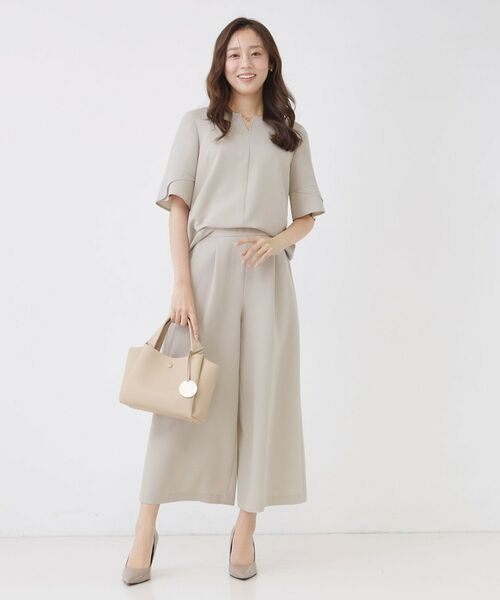 COUP DE CHANCE / クードシャンス シャツ・ブラウス | 【手洗い可／日本製／セットアップ可／清涼感】キーネックブラウス | 詳細7