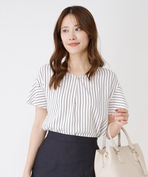 COUP DE CHANCE / クードシャンス シャツ・ブラウス | 【手洗い可／日本製／一枚着／ジャケットイン】チェーン柄ブラウス | 詳細2