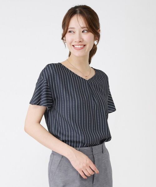 COUP DE CHANCE / クードシャンス シャツ・ブラウス | 【手洗い可／日本製／一枚着／ジャケットイン】チェーン柄ブラウス | 詳細5