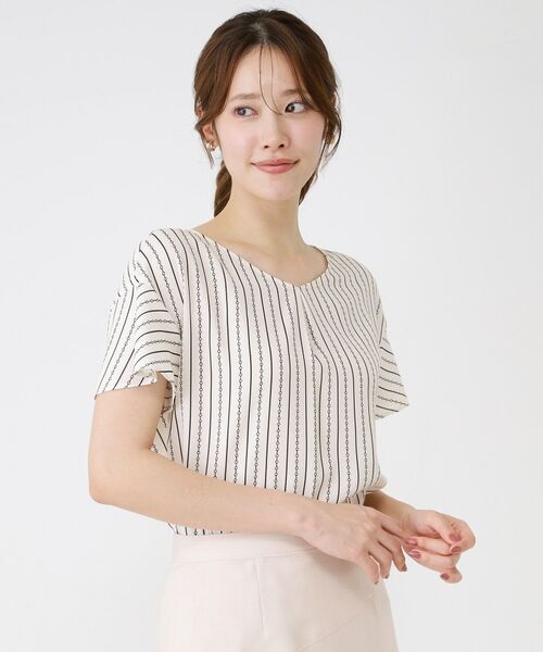 COUP DE CHANCE / クードシャンス シャツ・ブラウス | 【手洗い可／日本製／一枚着／ジャケットイン】チェーン柄ブラウス | 詳細9