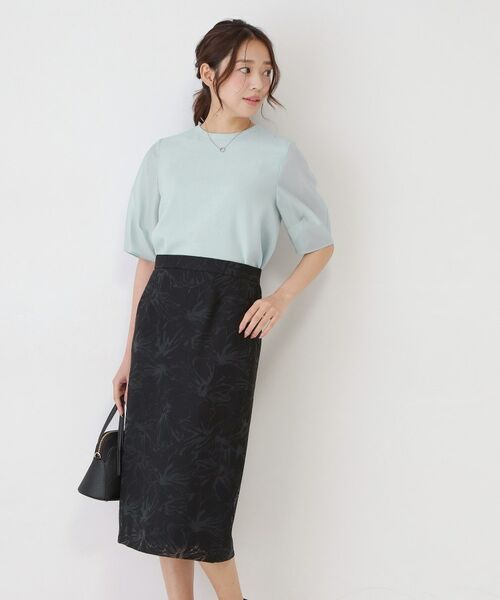 COUP DE CHANCE / クードシャンス シャツ・ブラウス | 【手洗い可／日本製／袖シアー感】異素材ドッキングブラウス | 詳細14