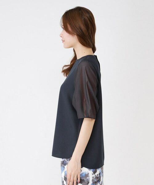 COUP DE CHANCE / クードシャンス シャツ・ブラウス | 【手洗い可／日本製／袖シアー感】異素材ドッキングブラウス | 詳細18