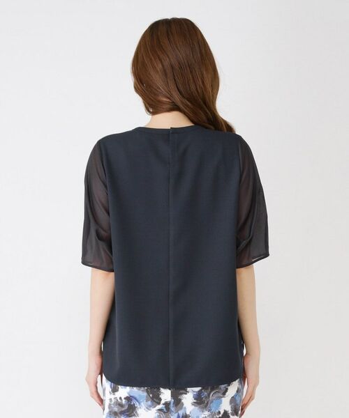 COUP DE CHANCE / クードシャンス シャツ・ブラウス | 【手洗い可／日本製／袖シアー感】異素材ドッキングブラウス | 詳細19