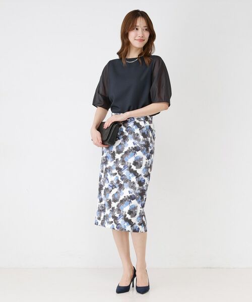 COUP DE CHANCE / クードシャンス シャツ・ブラウス | 【手洗い可／日本製／袖シアー感】異素材ドッキングブラウス | 詳細7