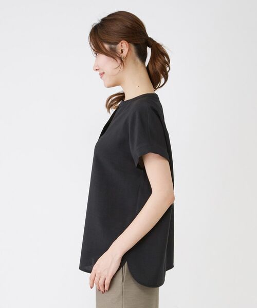 COUP DE CHANCE / クードシャンス シャツ・ブラウス | 【手洗い可／セットアップ可】麻調キーネックブラウス | 詳細16