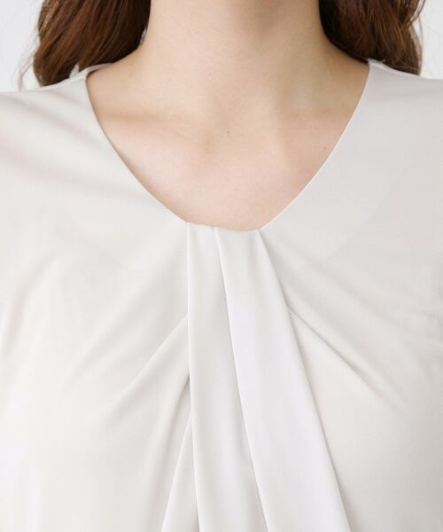 COUP DE CHANCE / クードシャンス カットソー | 【手洗い可／日本製／一枚着／ジャケットイン】タックデザインのジャージートップス | 詳細16