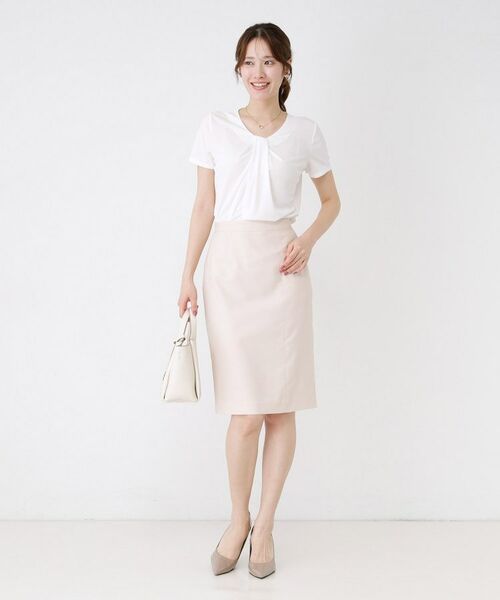 COUP DE CHANCE / クードシャンス カットソー | 【手洗い可／日本製／一枚着／ジャケットイン】タックデザインのジャージートップス | 詳細3