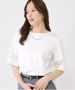 COUP DE CHANCE / クードシャンス カットソー | 【手洗い可／日本製】異素材ドッキングのプルオーバー