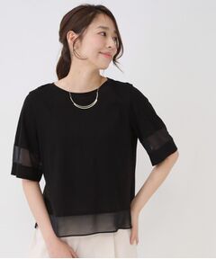 COUP DE CHANCE / クードシャンス カットソー | 【手洗い可／日本製】異素材ドッキングのプルオーバー