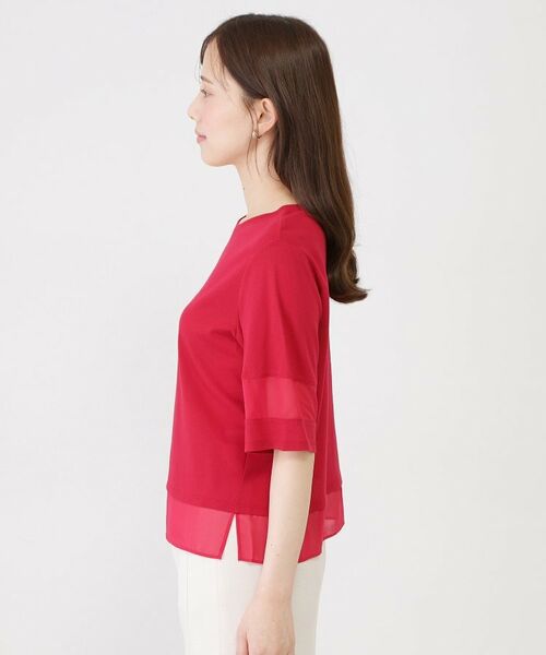 COUP DE CHANCE / クードシャンス カットソー | 【手洗い可／日本製】異素材ドッキングのプルオーバー | 詳細14