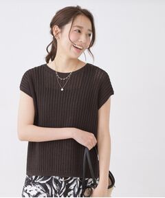 COUP DE CHANCE / クードシャンス ニット・セーター | 【手洗い可】透かしノースリーブニット