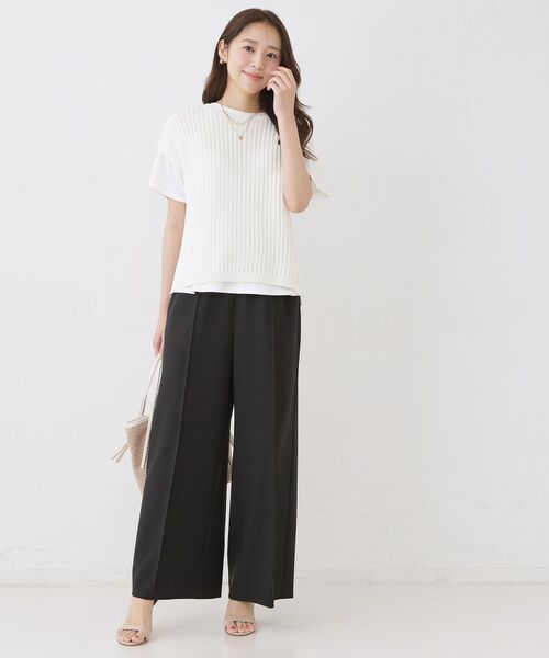 COUP DE CHANCE / クードシャンス ニット・セーター | 【手洗い可】透かしノースリーブニット | 詳細2