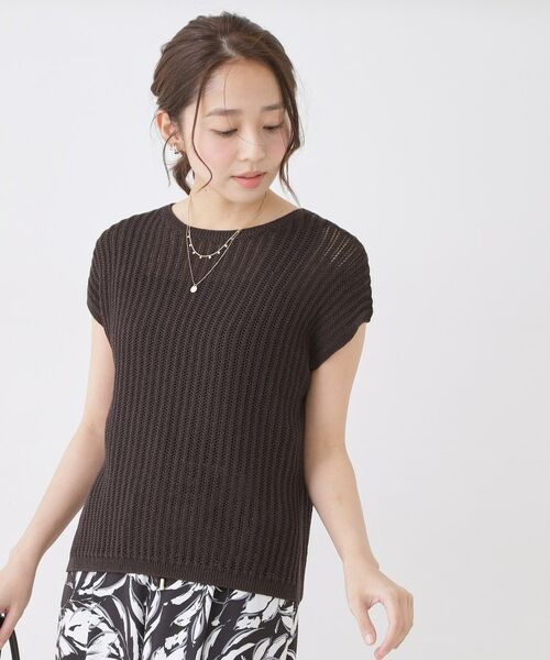 COUP DE CHANCE / クードシャンス ニット・セーター | 【手洗い可】透かしノースリーブニット | 詳細5