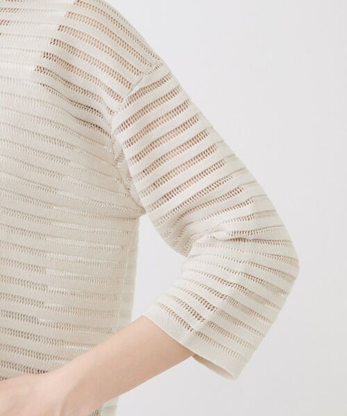COUP DE CHANCE / クードシャンス ニット・セーター | 【手洗い可】透かしシアーボーダーニット | 詳細16