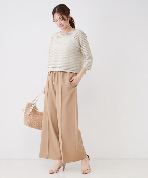 COUP DE CHANCE / クードシャンス ニット・セーター | 【手洗い可】透かしシアーボーダーニット | 詳細2