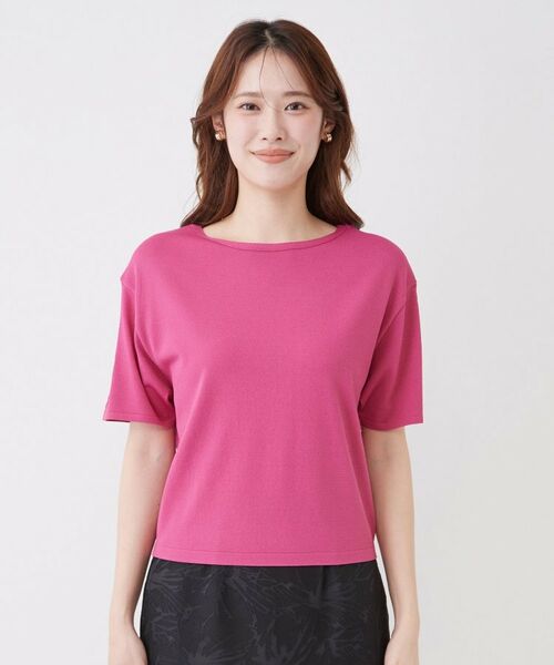 COUP DE CHANCE / クードシャンス ニット・セーター | 【手洗い可／日本製／接触冷感】袖クロス編みニット | 詳細12