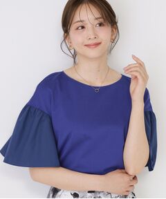 COUP DE CHANCE / クードシャンス カットソー | 【手洗い可／日本製】ギャザーフレアスリーブ　プルオーバー