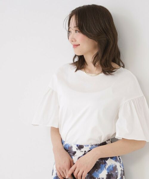 COUP DE CHANCE / クードシャンス カットソー | 【手洗い可／日本製】ギャザーフレアスリーブ　プルオーバー | 詳細10