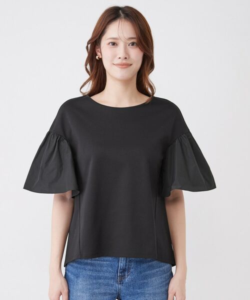 COUP DE CHANCE / クードシャンス カットソー | 【手洗い可／日本製】ギャザーフレアスリーブ　プルオーバー | 詳細13