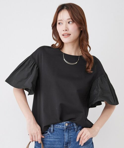 COUP DE CHANCE / クードシャンス カットソー | 【手洗い可／日本製】ギャザーフレアスリーブ　プルオーバー | 詳細2