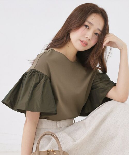 COUP DE CHANCE / クードシャンス カットソー | 【手洗い可／日本製】ギャザーフレアスリーブ　プルオーバー | 詳細5