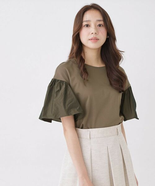 COUP DE CHANCE / クードシャンス カットソー | 【手洗い可／日本製】ギャザーフレアスリーブ　プルオーバー | 詳細6