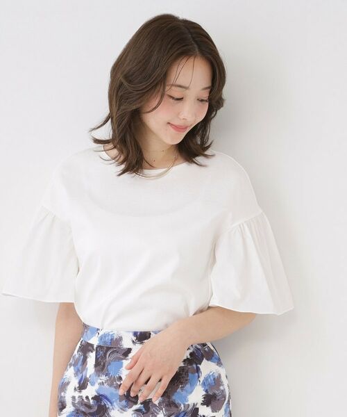 COUP DE CHANCE / クードシャンス カットソー | 【手洗い可／日本製】ギャザーフレアスリーブ　プルオーバー | 詳細9