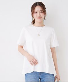 【手洗い可／日本製】バックペプラムデザイン プルオーバー