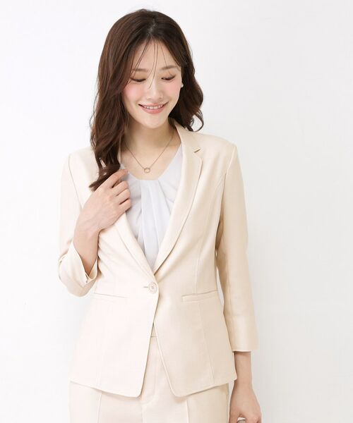 COUP DE CHANCE / クードシャンス テーラードジャケット | 【手洗い可／日本製／接触冷感】リネンライクテーラードジャケット | 詳細15