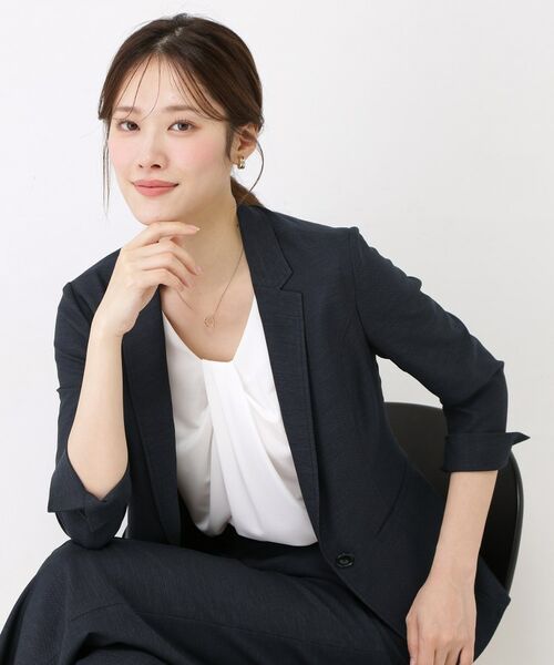 COUP DE CHANCE / クードシャンス テーラードジャケット | 【手洗い可／日本製／接触冷感】リネンライクテーラードジャケット | 詳細22