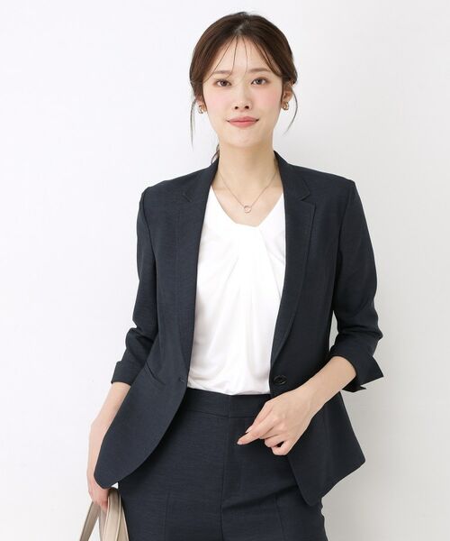 COUP DE CHANCE / クードシャンス テーラードジャケット | 【手洗い可／日本製／接触冷感】リネンライクテーラードジャケット | 詳細23