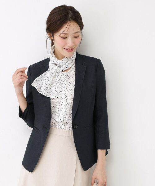 COUP DE CHANCE / クードシャンス テーラードジャケット | 【手洗い可／日本製／接触冷感】リネンライクテーラードジャケット | 詳細24