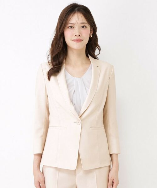 COUP DE CHANCE / クードシャンス テーラードジャケット | 【手洗い可／日本製／接触冷感】リネンライクテーラードジャケット | 詳細29